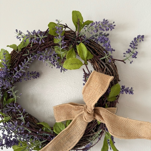 Lavender Grapevine Wreath Cottage-core Style - Picture 3 of 4